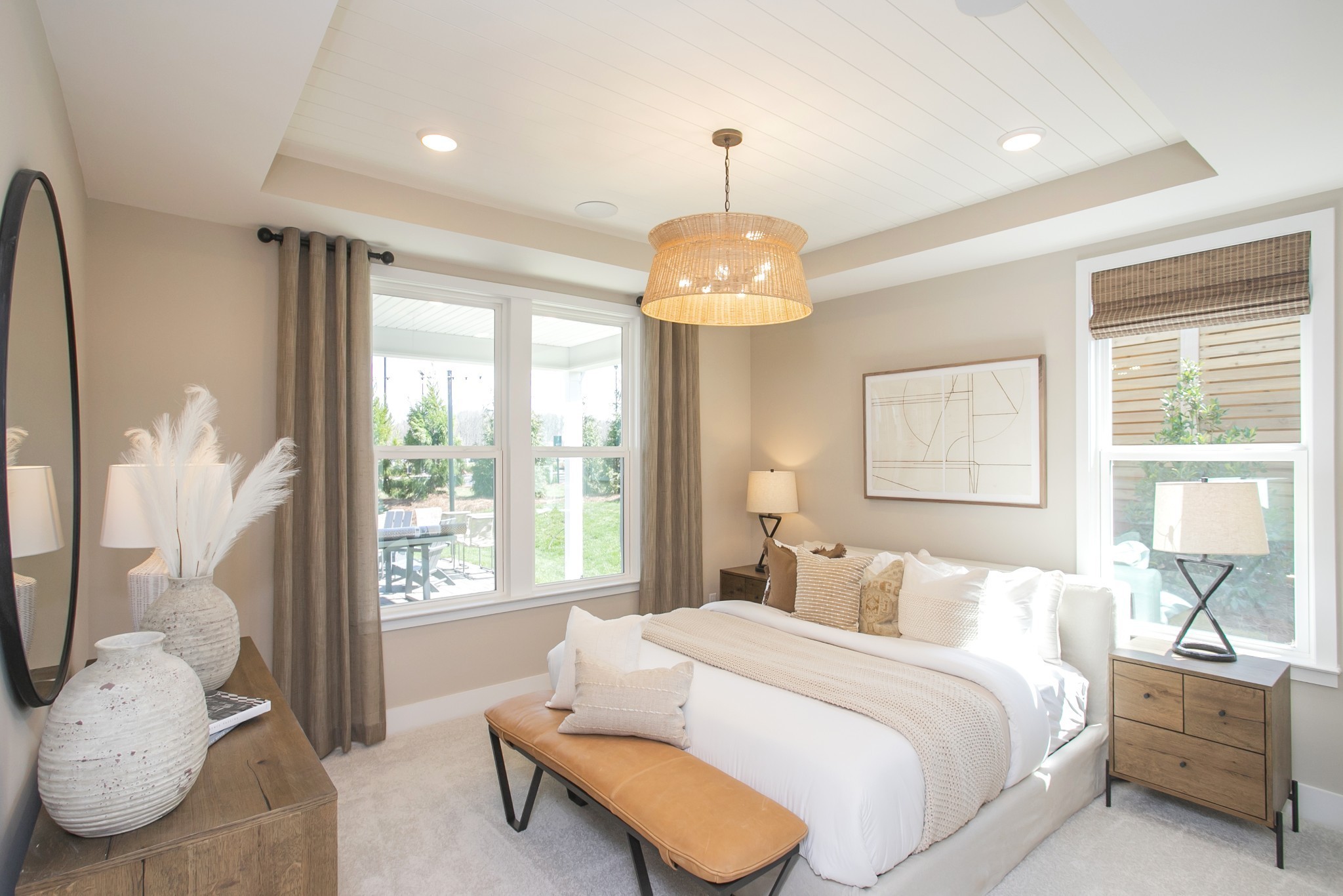 509 Scarlet Oak Road Lebanon, TN 37090 - Photo 28 of 32 a spacious bedroom with a bed and a chandelier