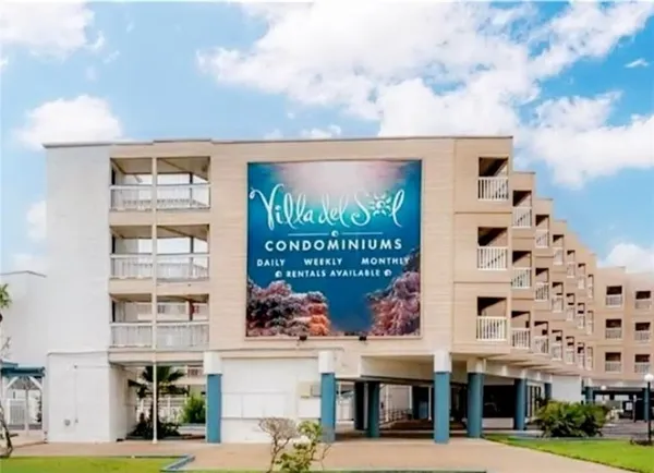 a front view of building with street
