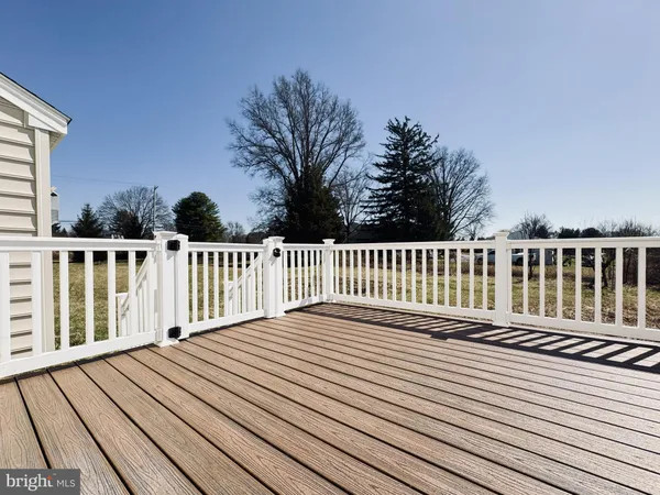 a view of wooden deck