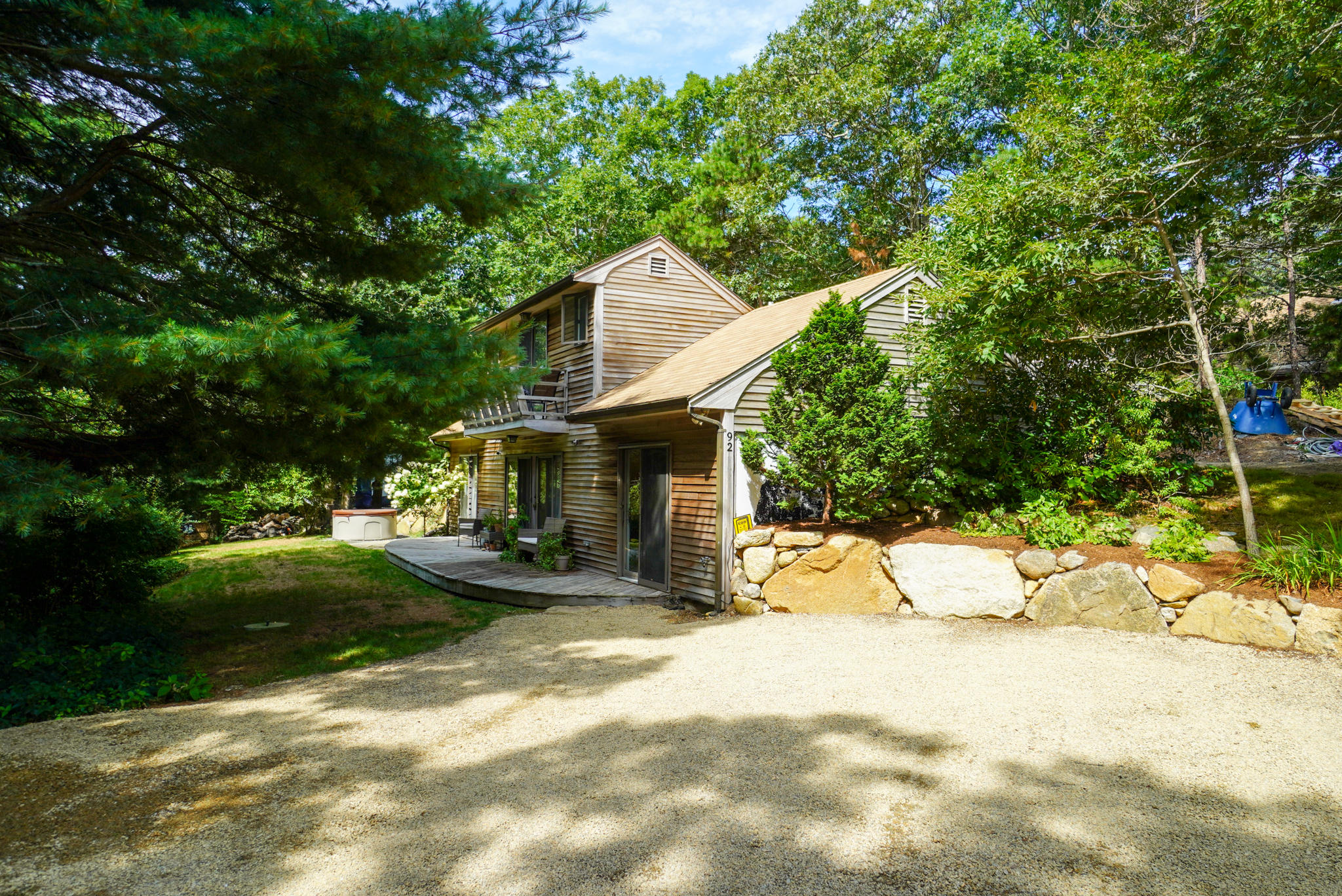92 Springhill Road Vineyard Haven, MA 02568 - Photo 4 of 38 a view of a house with a yard