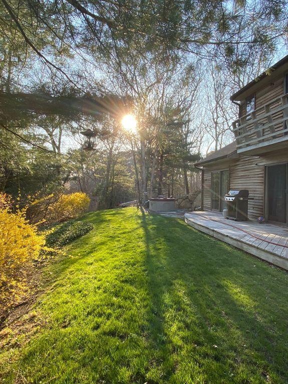 92 Springhill Road Vineyard Haven, MA 02568 - Photo 7 of 38 a view of yard with swimming pool and green space