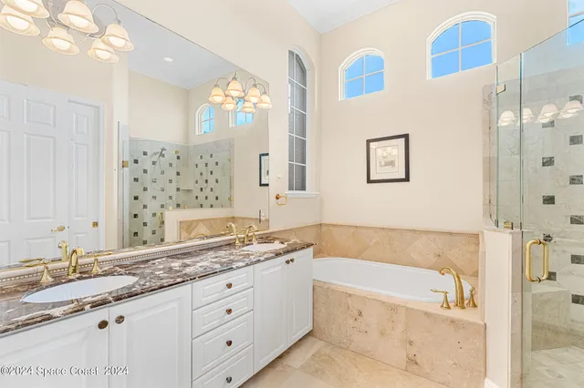 a view of a garden with a slide