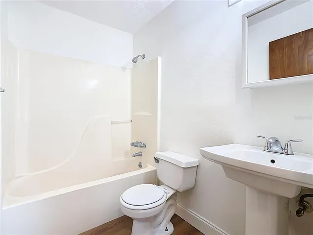 a view of backyard of house