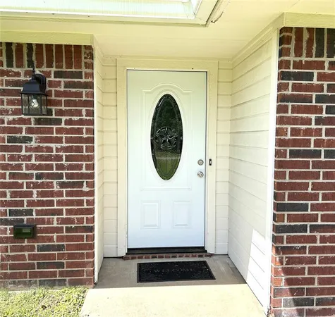 a view of a door of the house