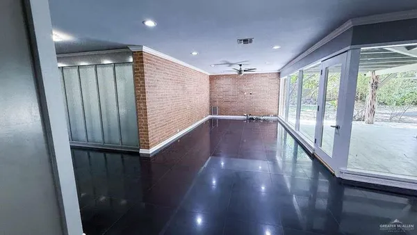 a view of hallway with stairs