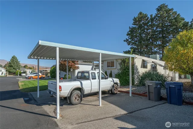 a car parked in front of a house