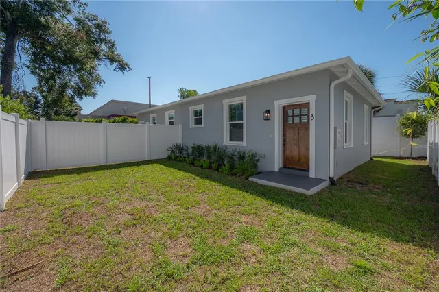 a backyard of a house