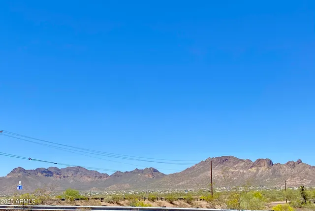 a view of a city with mountain in the background