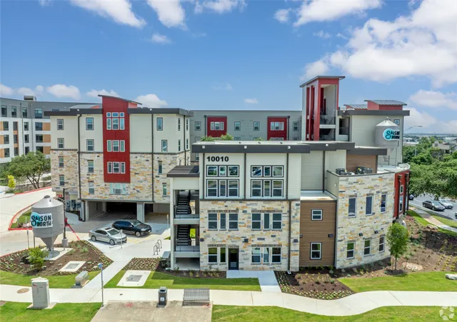 a view of pool with outdoor seating