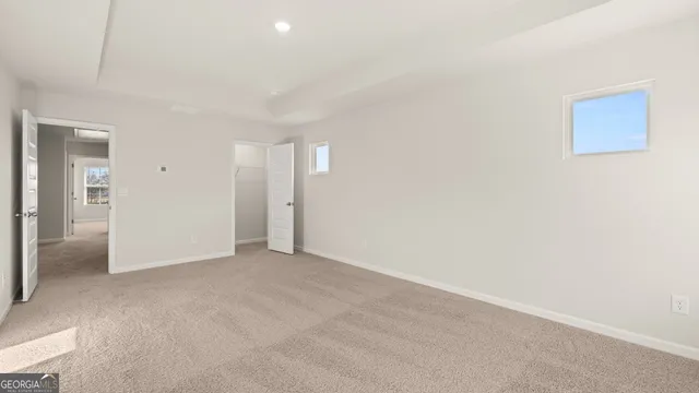 an empty room with a window