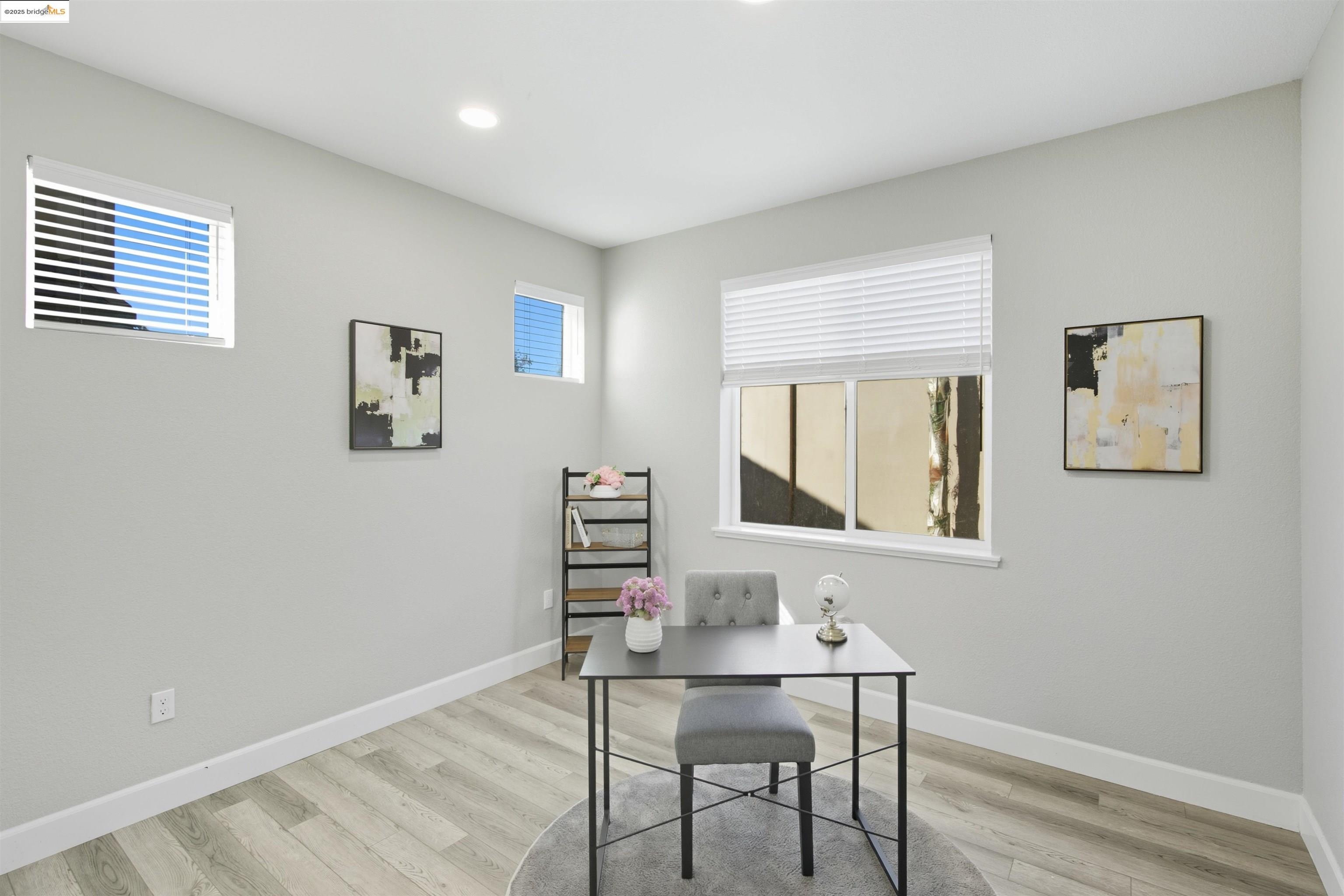 536 Aster Street Vacaville, CA 95688 - Photo 23 of 53 Office area with light wood-style flooring and recessed lighting
