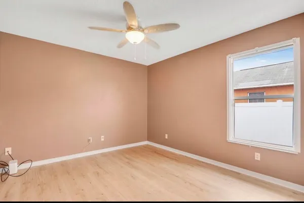 an empty room with a window