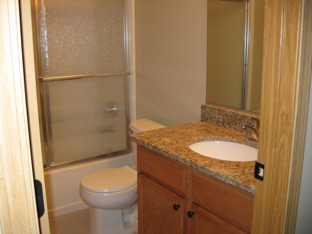 135 Treehouse Road Matteson, IL 60443 - Photo 16 of 21 a bathroom with a granite countertop sink toilet and shower