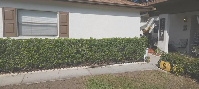 a backyard of a house