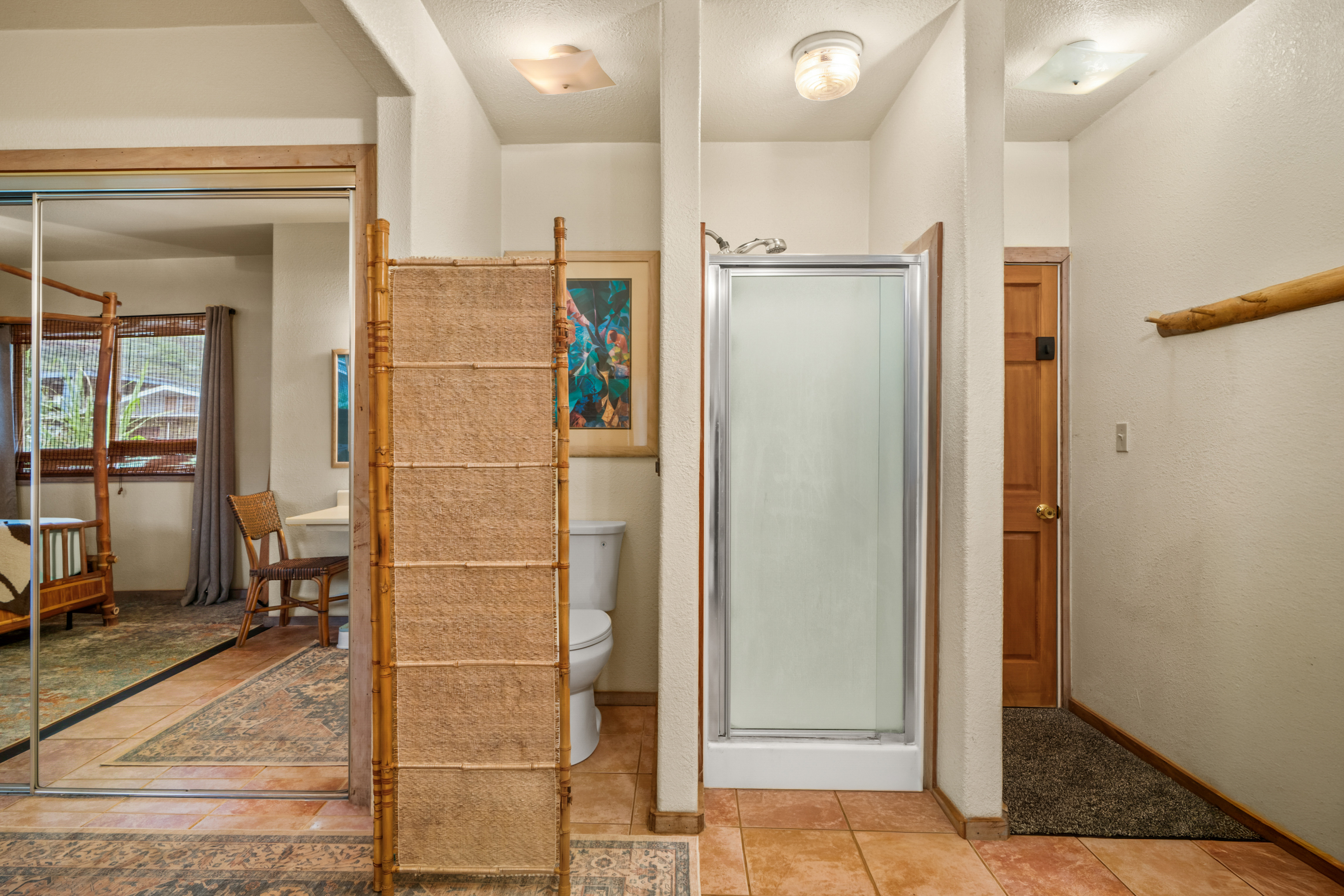 9639 Maule Road Waimea, HI 96796 - Photo 25 of 29 a bathroom with a shower and a mirror