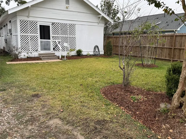 a backyard of a house