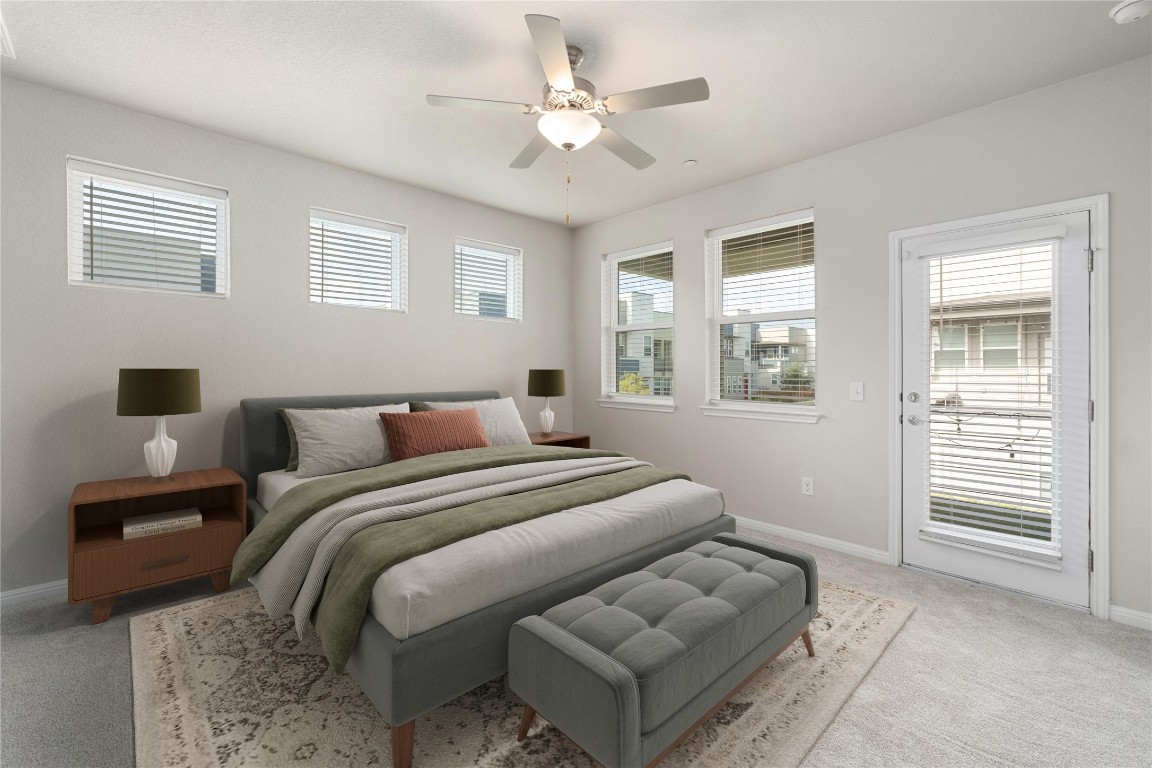 9015 Cattle Baron Path, Unit 1905 Austin, TX 78747 - Photo 15 of 40 a bedroom with a bed and a couch