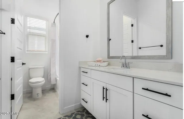 a bathroom with a sink toilet and vanity