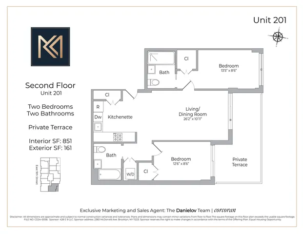 $850,000 | 428 East 9th Street, Unit 201 | Kensington