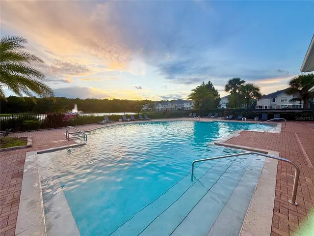 a view of lake with outdoor space
