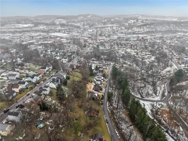 a view of city and mountain