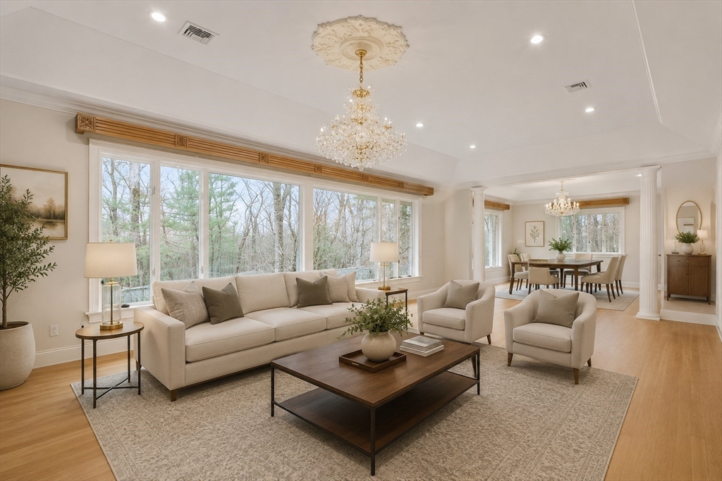 80 Doublet Hill Road Weston, MA 02493 - Photo 6 of 38 a living room with furniture and a large window