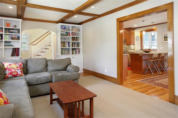 128 Lovell Road Watertown, MA 02472 - Photo 3 of 6 a living room with furniture and a floor to ceiling window