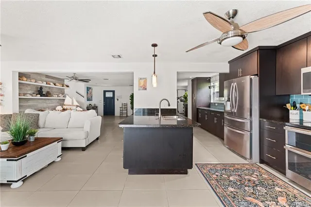 a view of a lake with a house