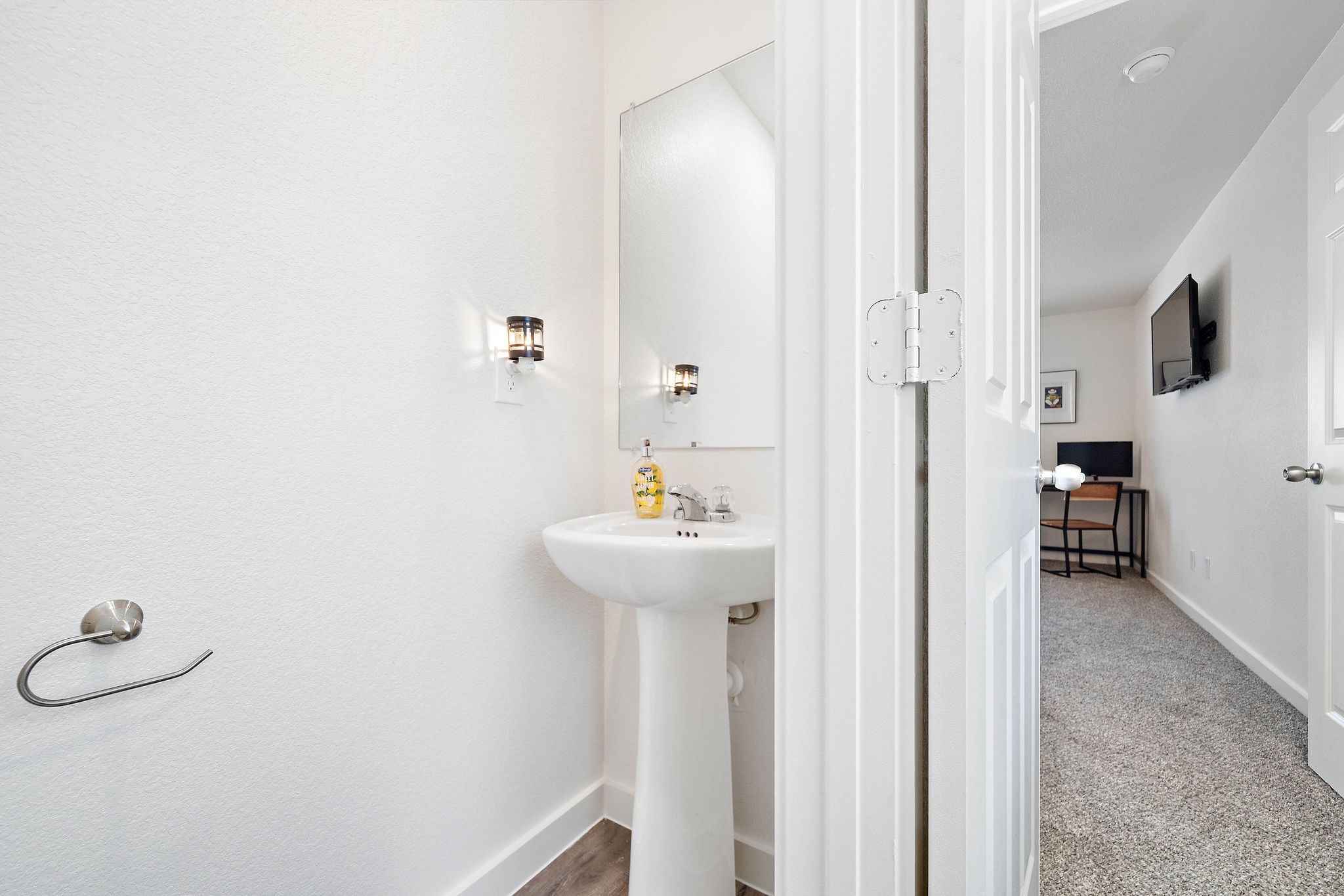 12603 Telge Road, Unit 17B Cypress, TX 77429 - Photo 6 of 21 a bathroom with a sink a mirror and shower