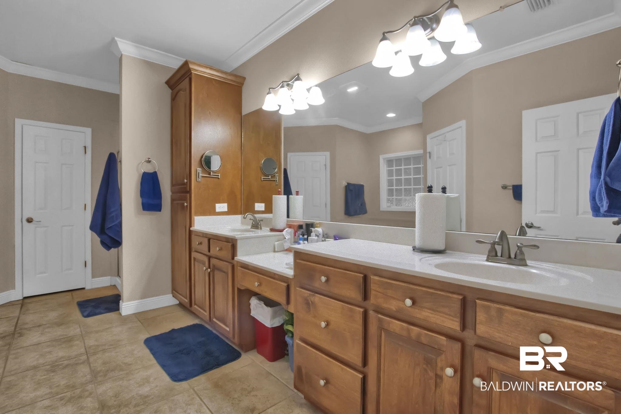 1 Bens Bluff Daphne, AL 36527 - Photo 27 of 56 Bathroom with crown molding, vanity, and tile patterned flooring