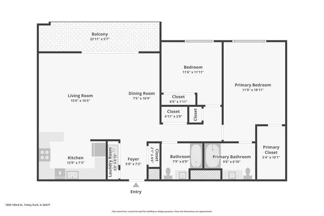 $260,000 | 7050 183rd Street, Unit 302, Tinley Park, IL 60477