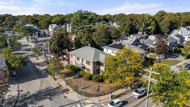 an aerial view of multiple house