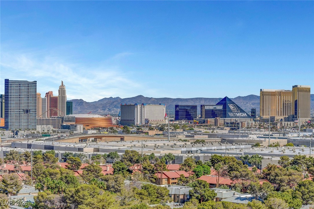 4381 West Flamingo Road, Unit 1206 Las Vegas, NV 89103 - Photo 19 of 27 City view featuring a mountainous background