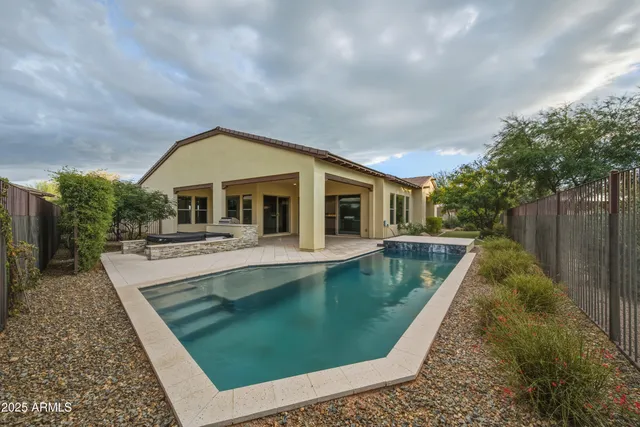 a view of a garden with an outdoor space