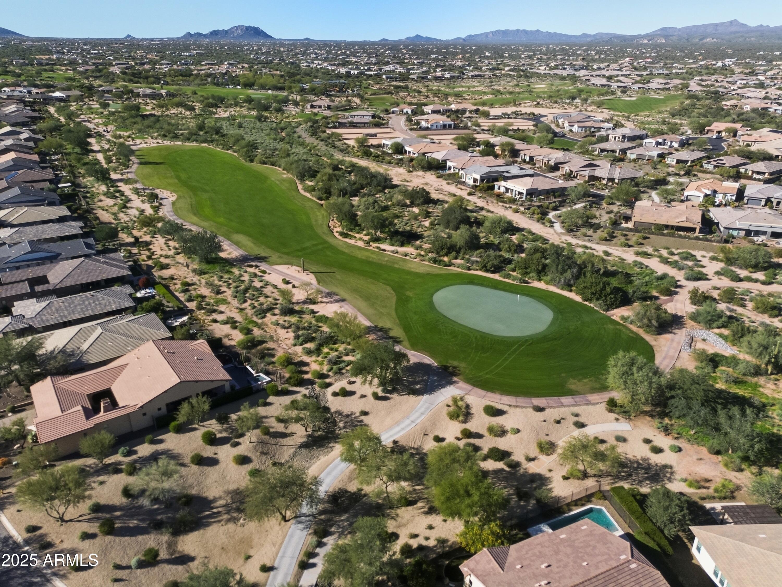 17856 East Vista Desierto Rio Verde, AZ 85263 - Photo 42 of 46 an aerial view of residential houses with outdoor space