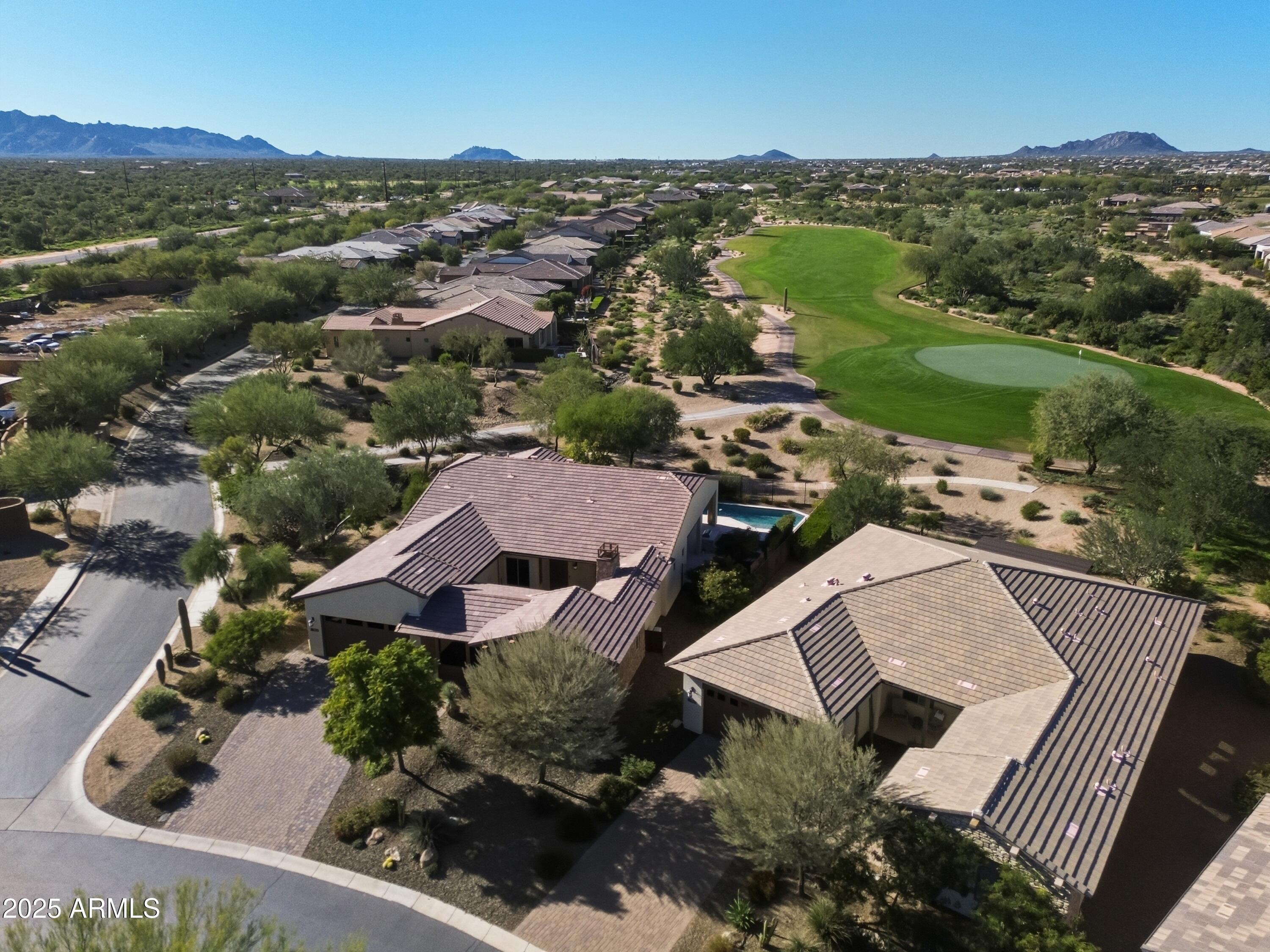 17856 East Vista Desierto Rio Verde, AZ 85263 - Photo 43 of 46 an aerial view of residential house with outdoor space