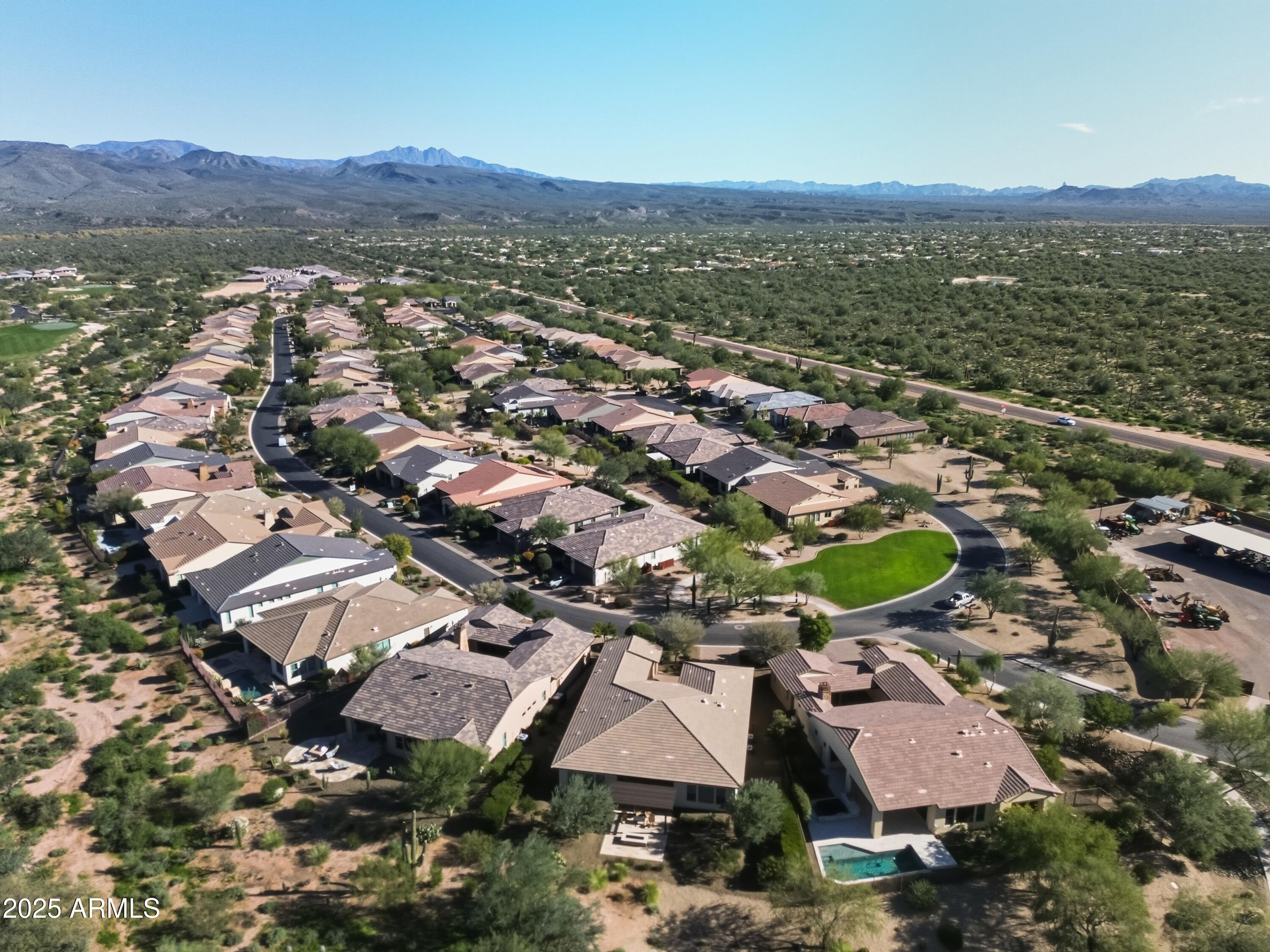 17856 East Vista Desierto Rio Verde, AZ 85263 - Photo 45 of 46 an aerial view of residential houses with outdoor space