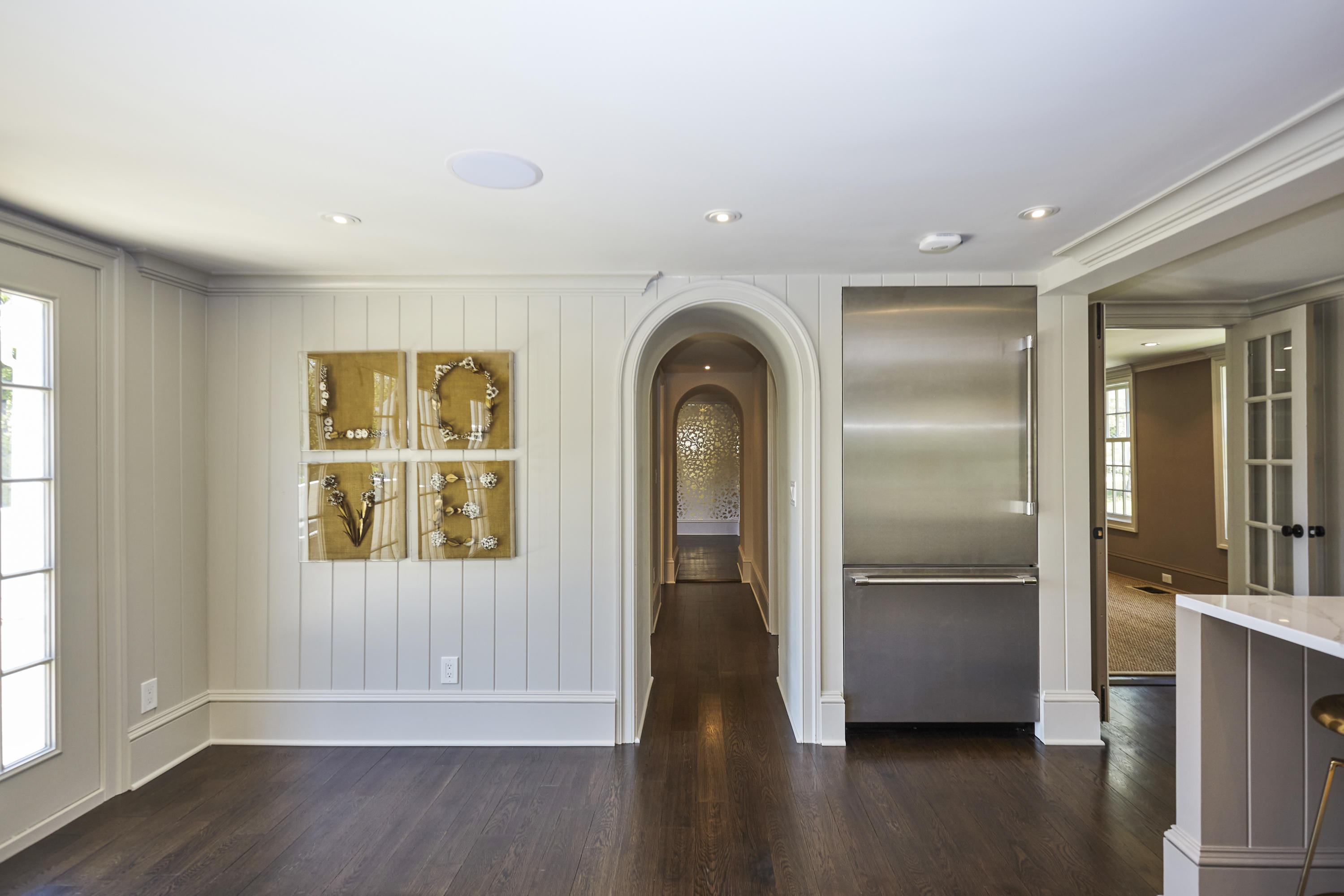 756 Ponus Ridge Road New Canaan, CT 06840 - Photo 51 of 54 a view of entryway with kitchen and wooden floor