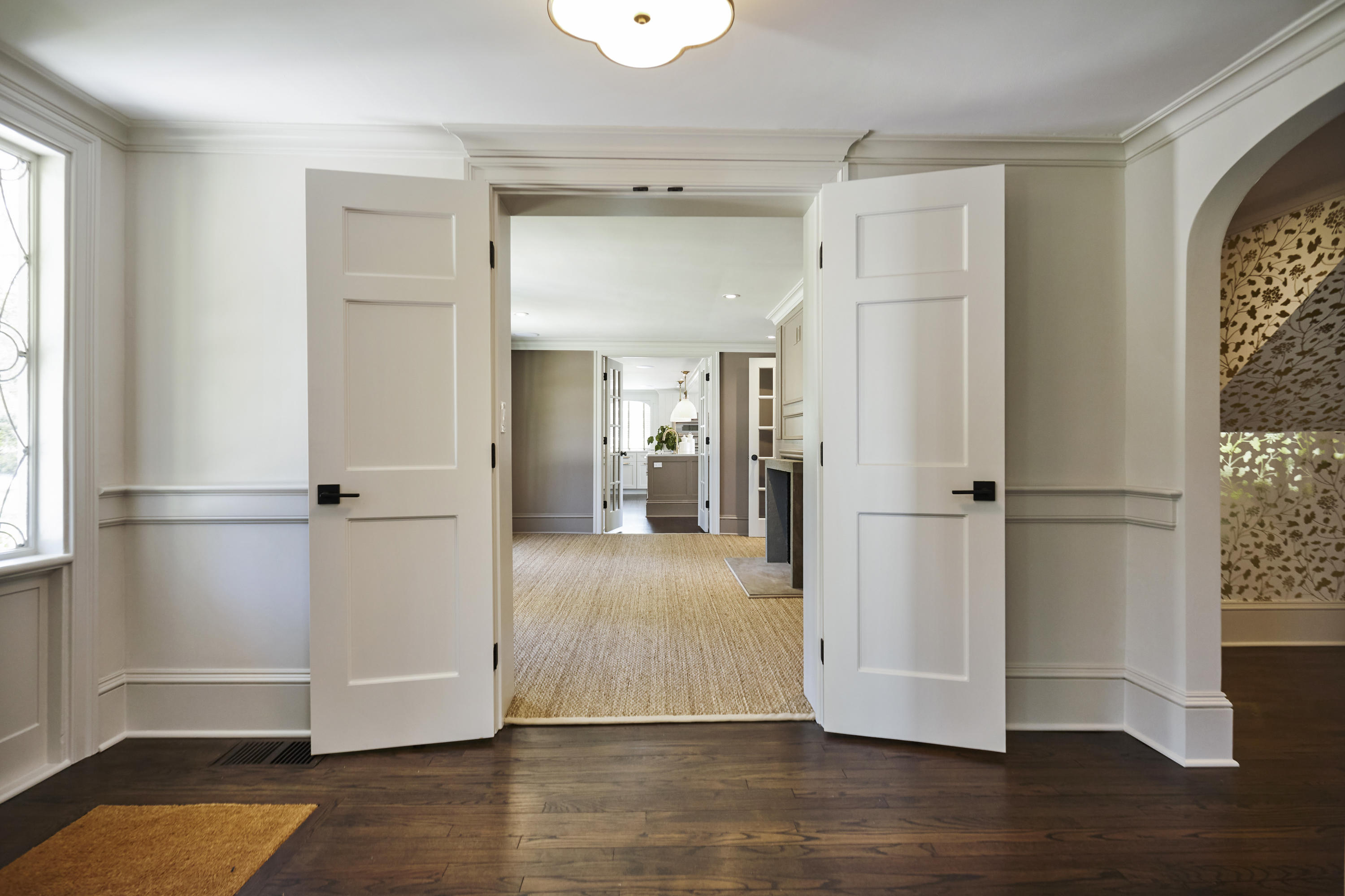 756 Ponus Ridge Road New Canaan, CT 06840 - Photo 52 of 54 a view of a hallway with wooden floor and closet area