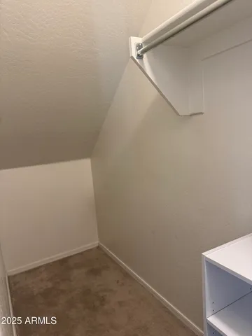 a view of small space with empty racks