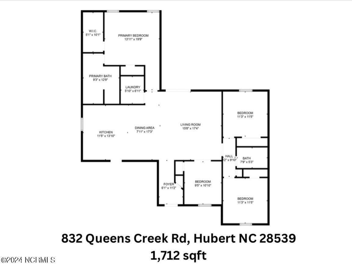 832 Queens Creek Road Hubert, NC 28539 - Photo 42 of 42 The Floor Plan