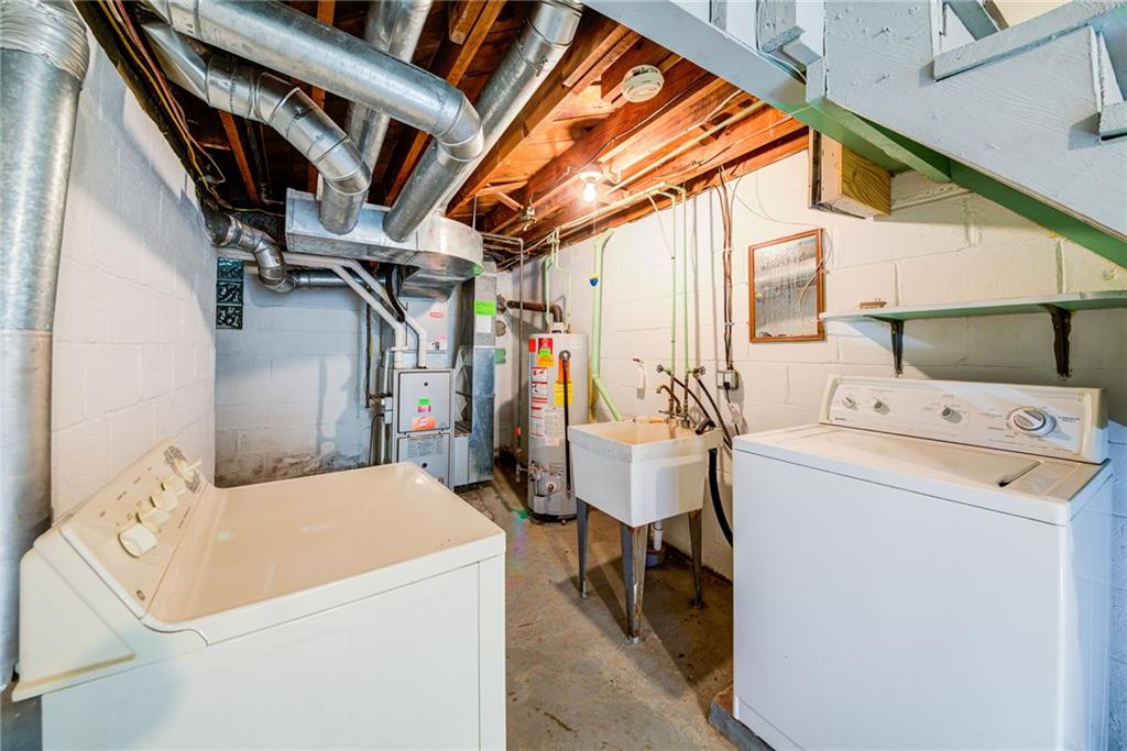 210 East Garden Road Pittsburgh, PA 15227 - Photo 17 of 23 laundry room is clean and dry washer and dryer included -- new furnace and hot water tank