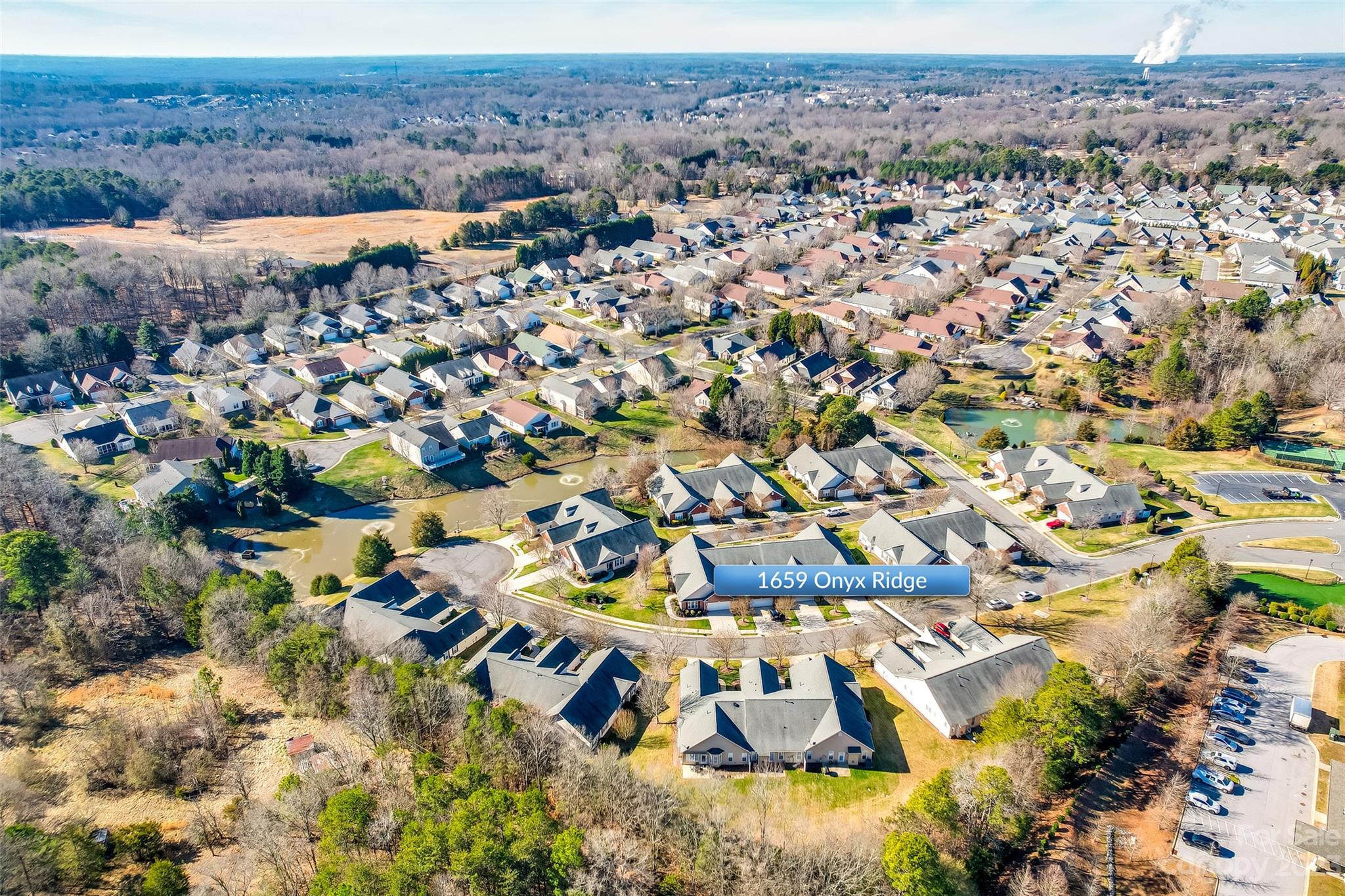 1659 Onyx Ridge Fort Mill, SC 29708 - Photo 30 of 42 an aerial view of residential houses with outdoor space