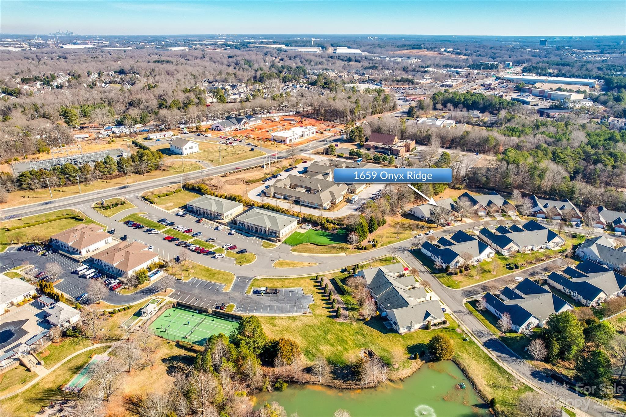 1659 Onyx Ridge Fort Mill, SC 29708 - Photo 31 of 42 an aerial view of residential houses with outdoor space