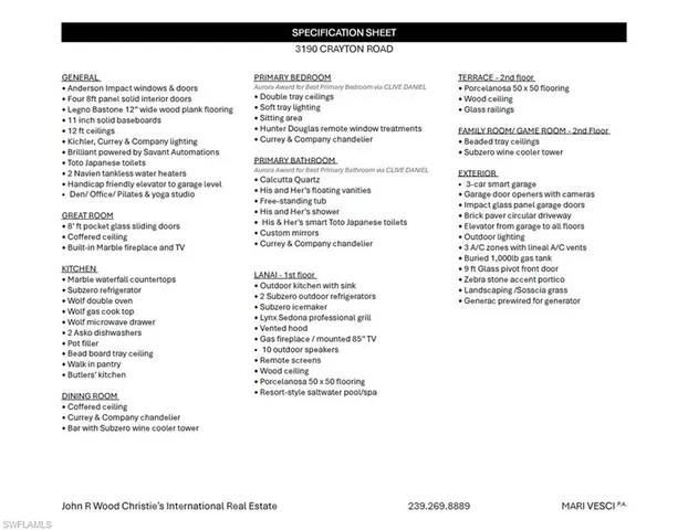 $6,250,000 | 3190 Crayton Road, Naples, FL 34103