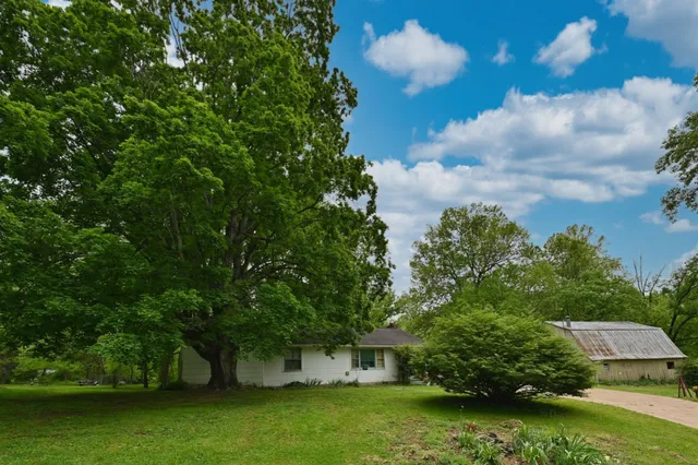 a view of outdoor space with deck and yard