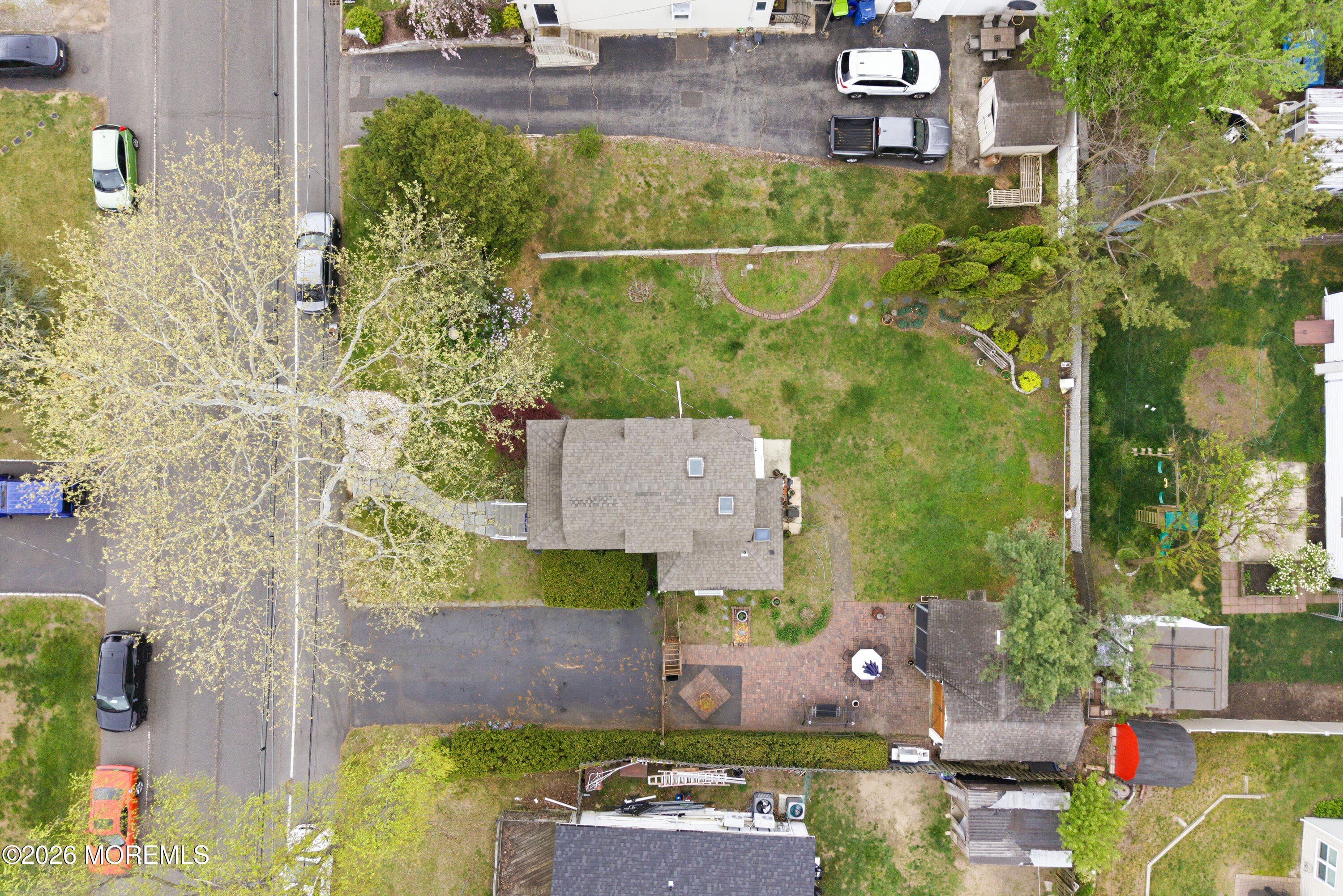 114 Ocean Boulevard Keyport, NJ 07735 - Photo 35 of 41 an aerial view of a house with a yard