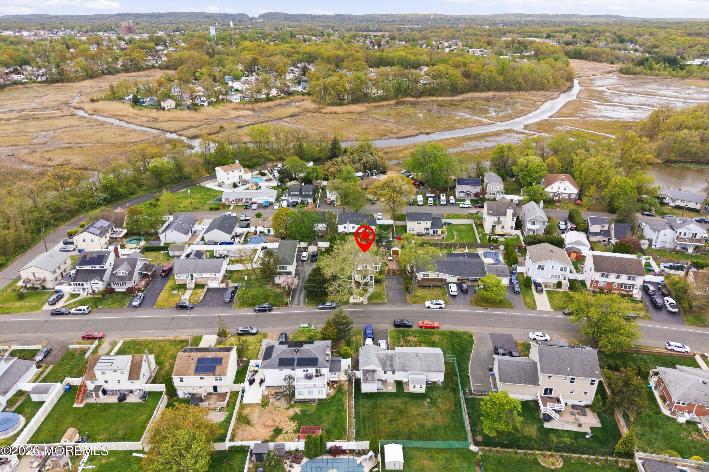 114 Ocean Boulevard Keyport, NJ 07735 - Photo 36 of 41 an aerial view of residential houses with outdoor space
