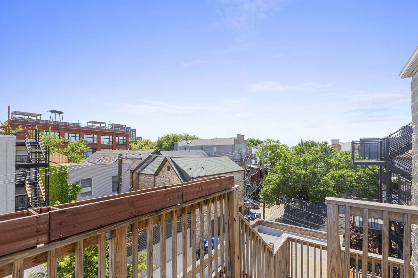 1267 North Honore Street, Unit 3 Chicago, IL 60622 - Photo 16 of 17 a view of city from balcony