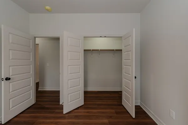 a view of wooden closet